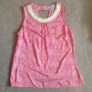 Red and white karlie top